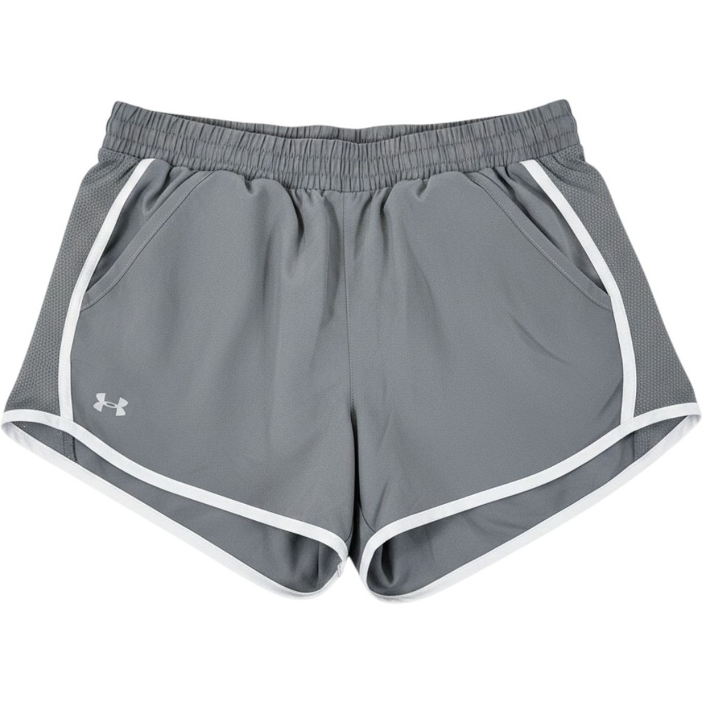 Under Armour HeatGear Running Shorts Womens S Gray Athletic Training Gym Workout